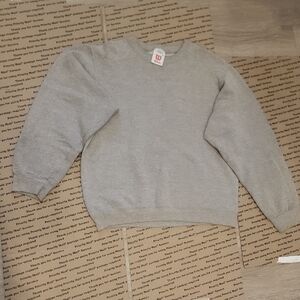 Wilson Light Gray Crewneck Sweater 1990s Made In USA Material